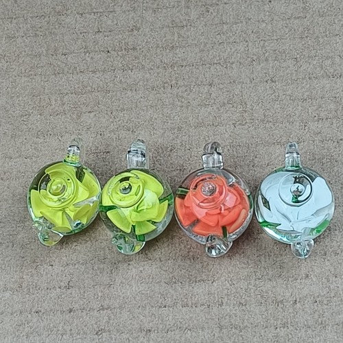 4 Dynasty Gallery Heirloom Teapots With Flowers Mini Tiny Paperweights - Picture 11 of 18