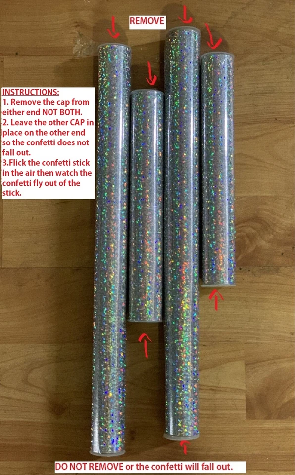 Palitos de confeti de 8 pulgadas confeti palos de boda fiesta poppers de confeti-MULTICOLOR Foto 4 de 4