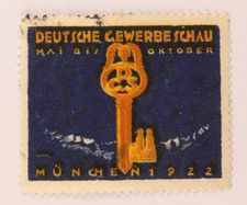 Germany 1922 Deutsche Gewerbeschau München Poster Stamp Used