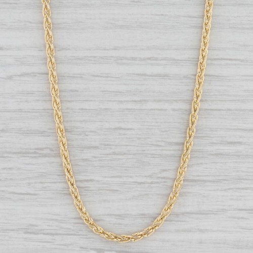 Wheat Chain Necklace 18k Yellow Gold 18 