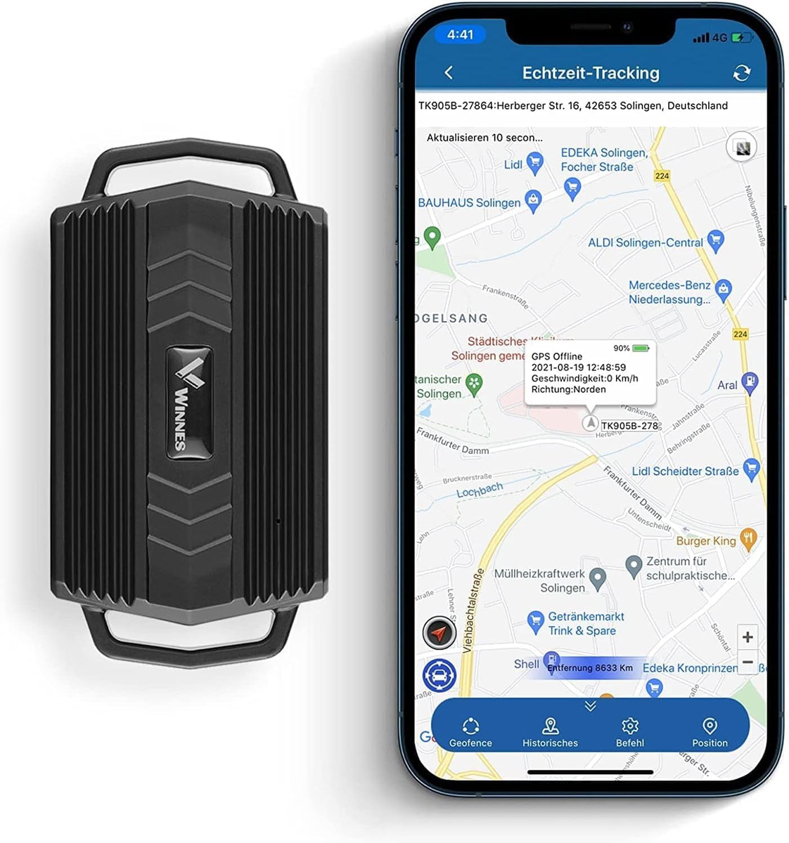 GPS Tracker Auto Hund Pkw 3000Mah Magnet Wasserdich Produktbild-Vorschau 9