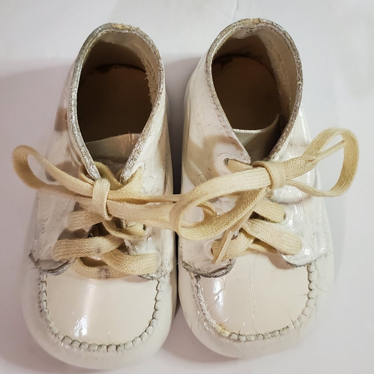 Vintage Antique Baby Doll Shoes Leather White 50s 60s | eBay