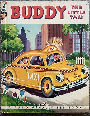 Buddy The Little Taxi Alf Evers Eleanor Corwin Rand McNally Vtg Childrens Book