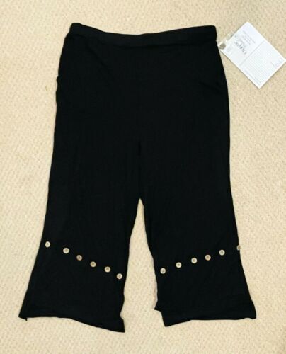 Onque Casuals Women's Light Weight Stretch Black Capri Pants NWT Size PL  new | eBay