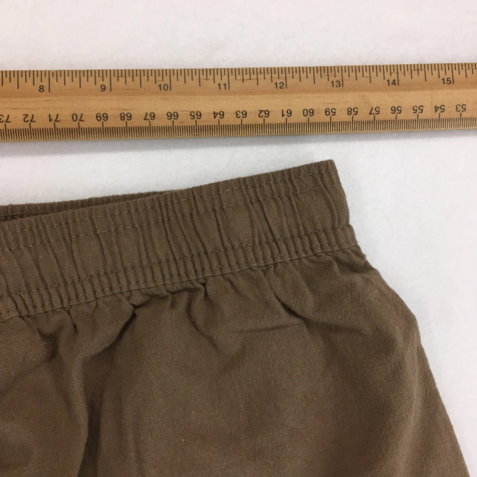 KAREN SCOTT Women's Woven Shorts Size XS Solid Brown Inseam 8 Rise 12 - Image 4 of 4
