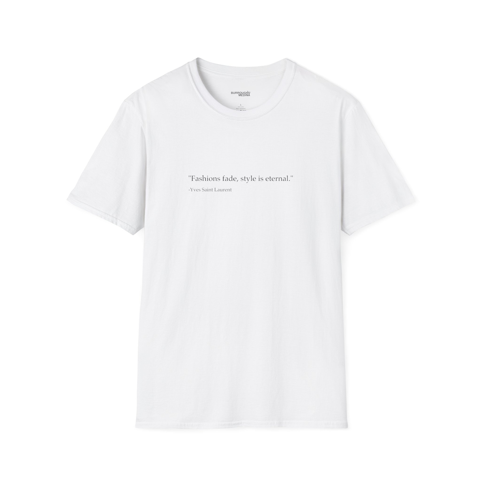SAINT LAURENT T shirt Yves St L. unisex citazione moda. 100% morbido cotone.
