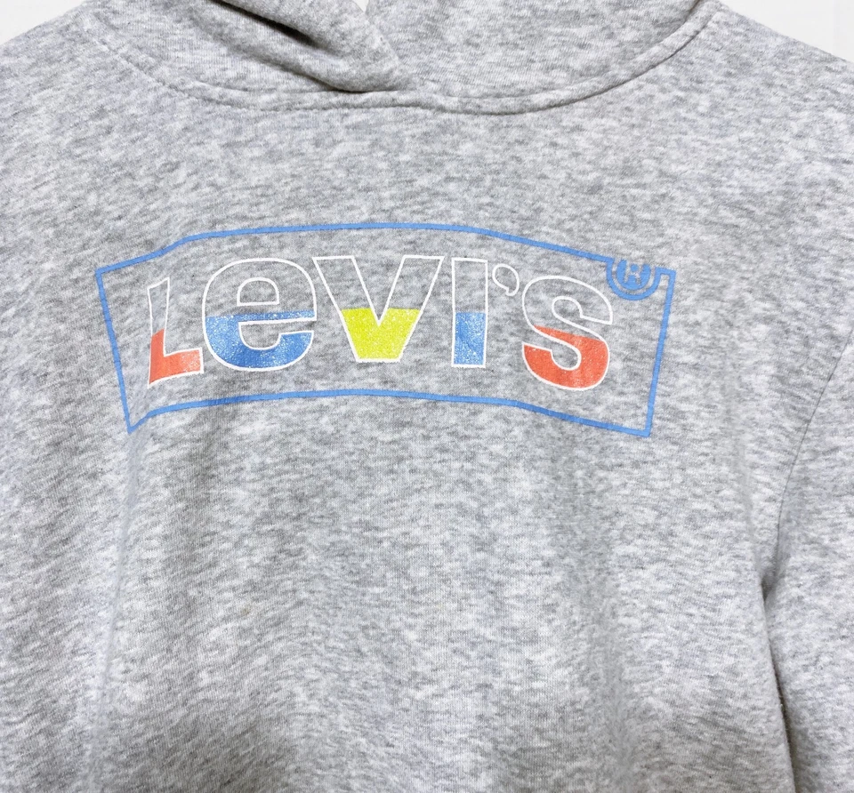 Levi's девочек толстовка с капюшоном размер L 12-13 лет серый длинным рукавом пуловер - Изображение 4 из 4