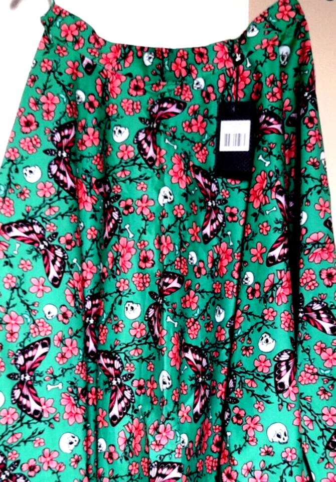 Falda Hell Bunny Madilynn Swing Retro Rockabilly Goth M Reino Unido 12 Nueva con Etiquetas Foto 2 de 4