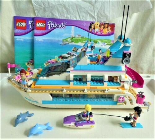 LEGO Friends 41015 Dolphin Cruiser Complete Set with Manuals &amp; 3 Figures, No Box
