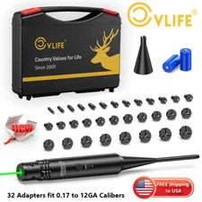 Professional Green Laser Bore Sight Kit Upgraded Multiple Caliber Fits 0.17-12GA