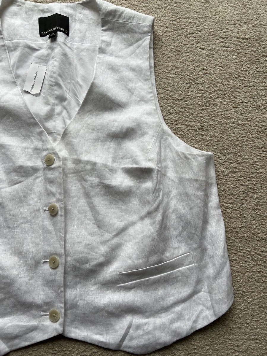 Banana republic white vest Clearance