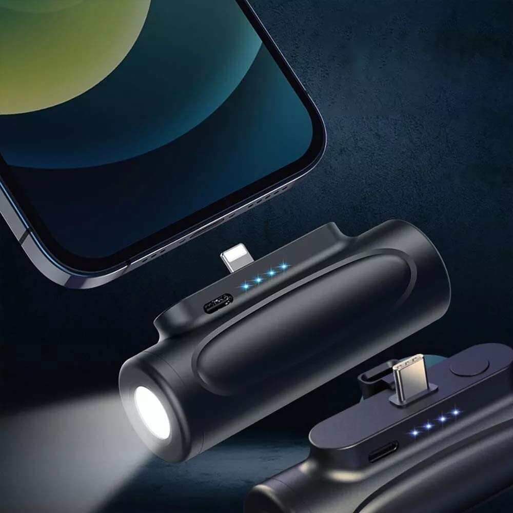 5000mAh Power Bank Portable Charger for iPhone 15 14 13 External Battery Backup