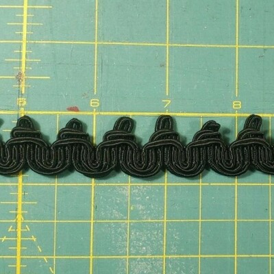 Vintage Black Lace Wedding Floral Trim Border Edging 7/8 inch 27 ft