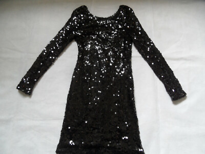 NLY ONE chic sequin dress black size S excellent condition 