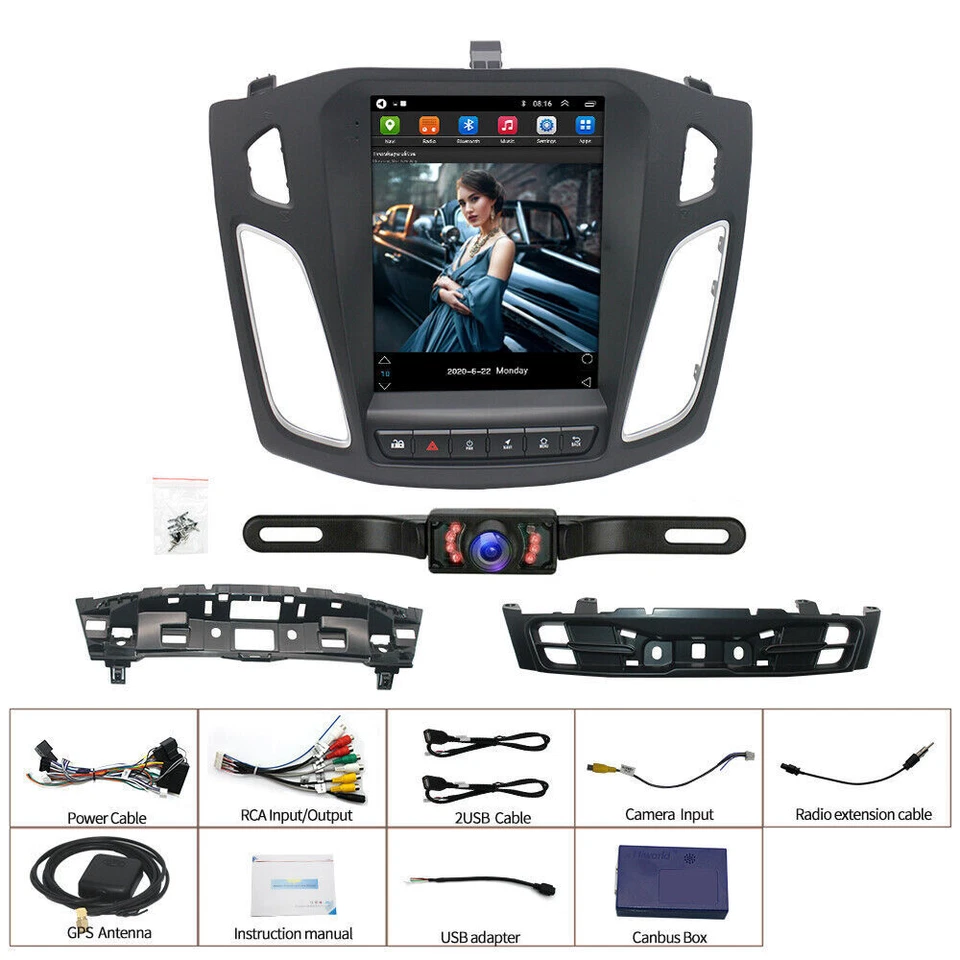 Radio de coche Carplay Android GPS WiFi para Ford Focus 2012-2018 2013 2014 2015 2016 Foto 3 de 4