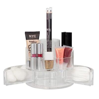 Home Basics Round Shatter Resistant 5 Compartment 5 Round, Clear 