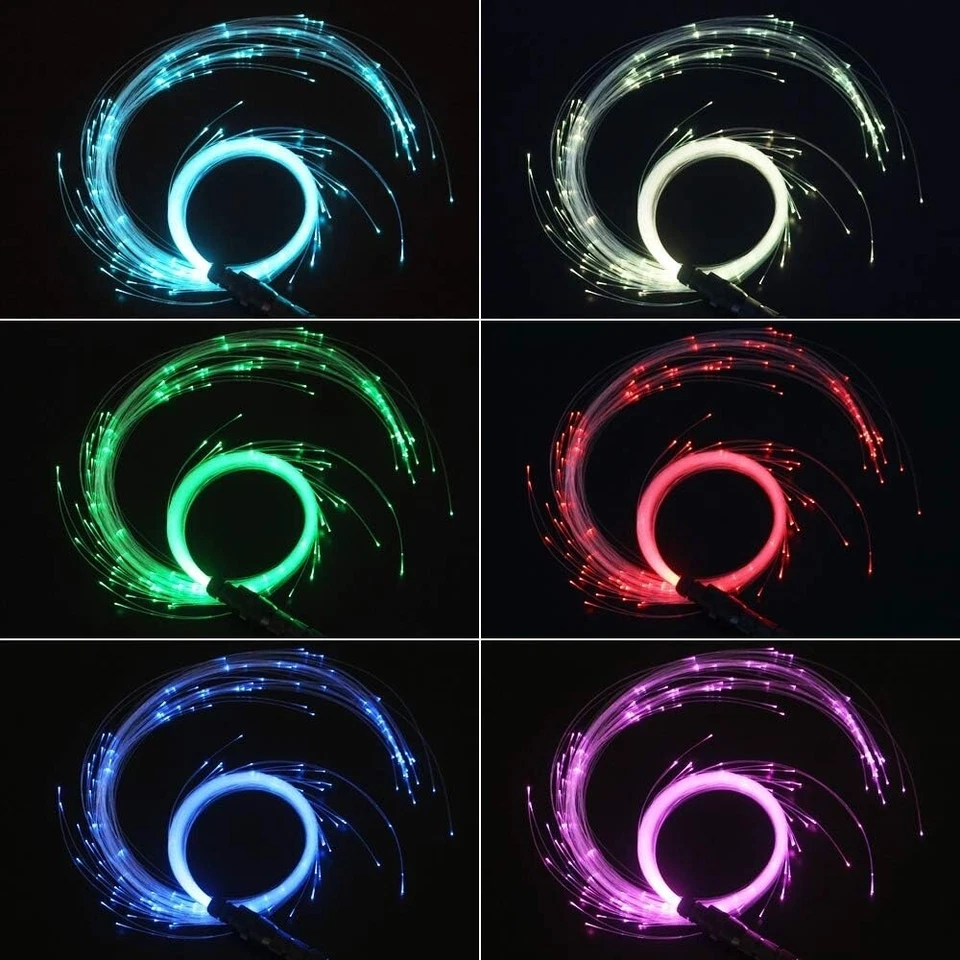 Luces LED De Fibra Optica Latigo Efecto De 40 Colores 360 De Baile Espacial NOVO - Imagem 3 de 4