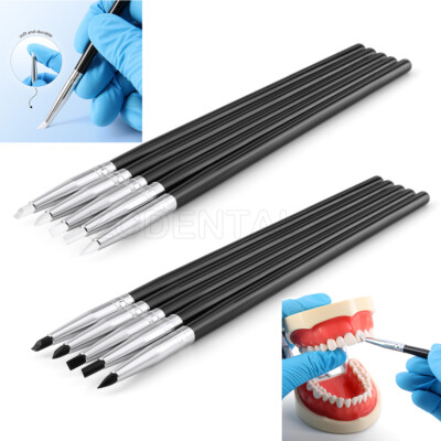 5pcs AZDENT Dental Composite Cement Resin Brush Pens Shaping Silicone Teeth Tool