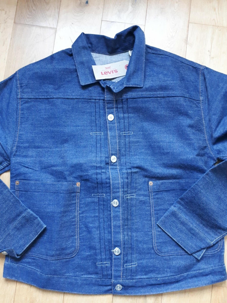 denim levi's vintage clothing jacket three pleats blouse denim levi's vintage clothing jacket three pleats blouse