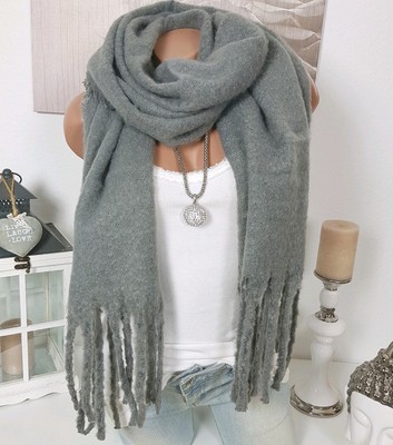 Femmes Accessoires Wollschal Echarpe En Tricot Hiver Echarpe Foulard Etole Echarpe Cape Gris Jaune Moutarde Vetements Accessoires Benefit Sports De