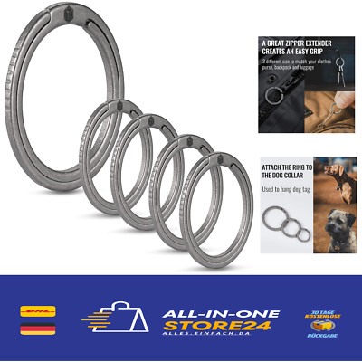 KeyUnity KA11 Titan Schlüsselanhänger Karabiner Spaltring Schlüsselbund Outdoor