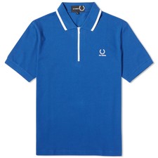 RAF SIMONS x FRED PERRY Half Zip Tipped Piqu�...
