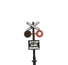 XTH N Scale Crossing Signal  1pcs Two Red LED Lights 1:160 Train Railroad Layout