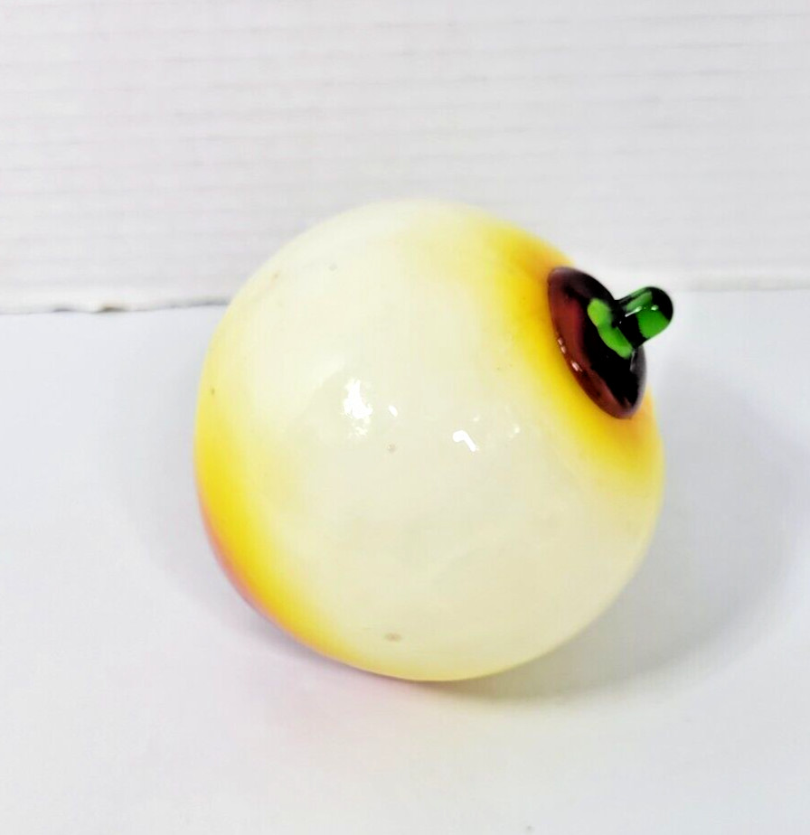 Murano Style Blown Glass Peach