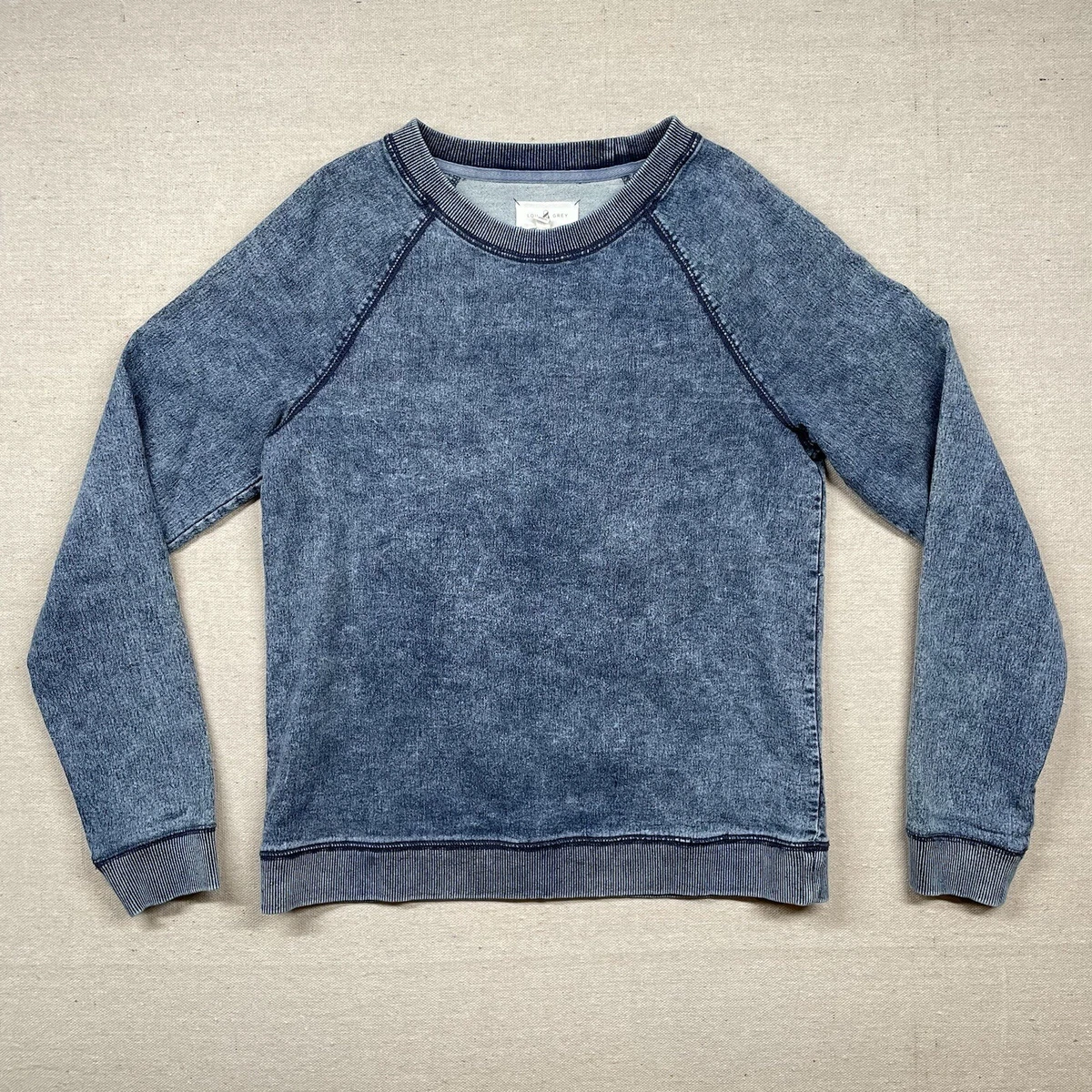Lou Grey Sweatshirt Wmns XS Stone Wash Crew Neck Distressed