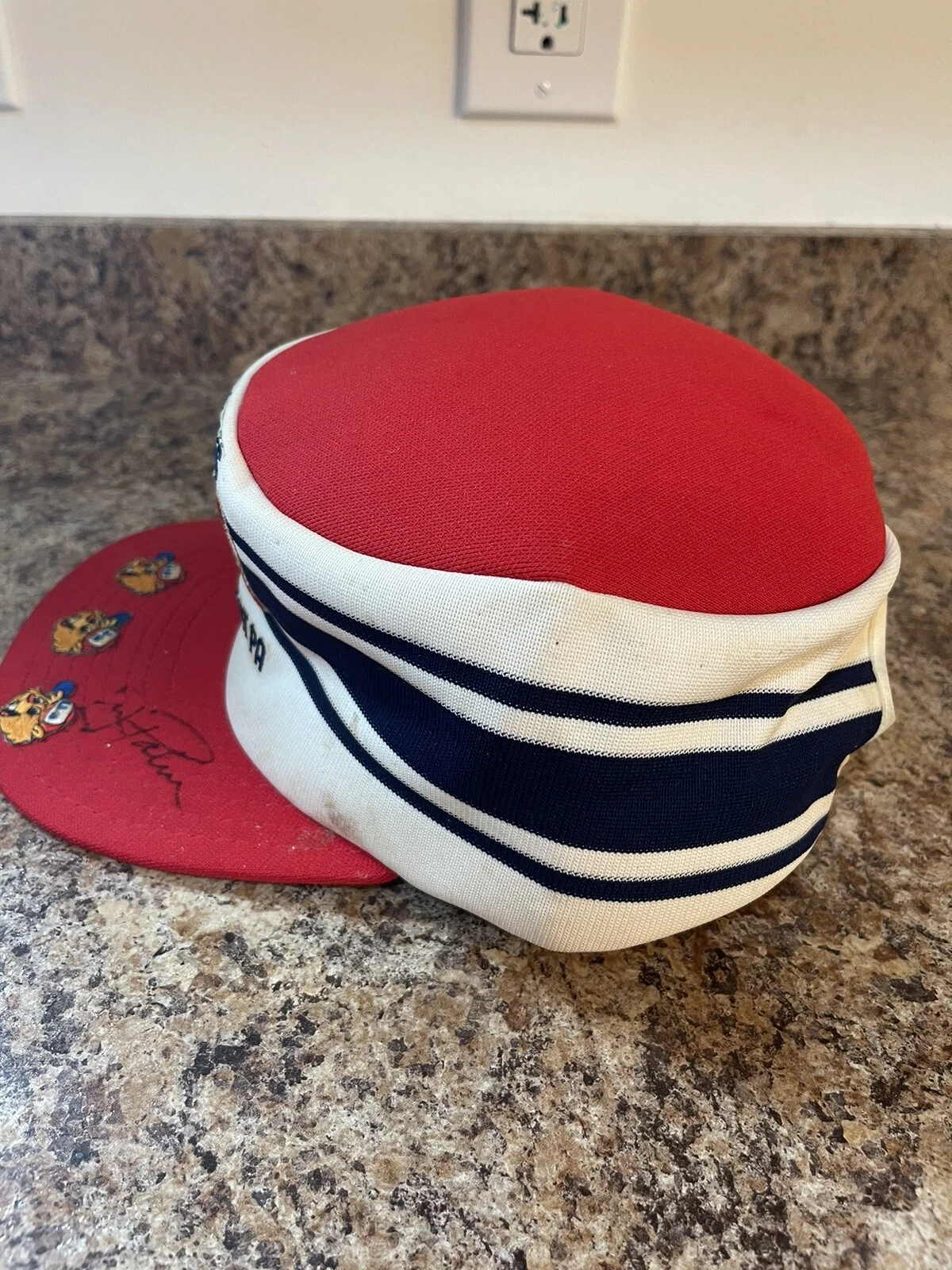 Vtg Little League World Series Hat SnapBack Classic Stripes RARE Jim Palmer Auto - thumbnail 4