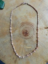 Red Lip Shell & Olive Shell Heishi Necklace 17