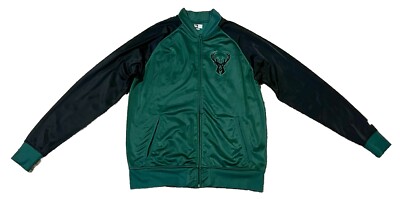 Milwaukee Bucks   New Era Polyester Zip-Up Jacket   Size Men s Large
