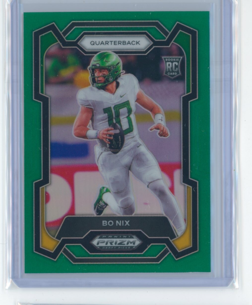 Bo Nix 2024 Panini Prizm Draft Picks 105 Green