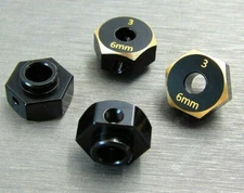 Samix RC Axial SCX10 III / Capra 6mm Brass 21g Wheel Hex Adapter Set SCX3-4063-6