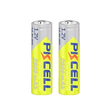 2x Rechargeable AA Batteries High Capacity NiMH 2800mAh 1.2v Garden Solar Lights