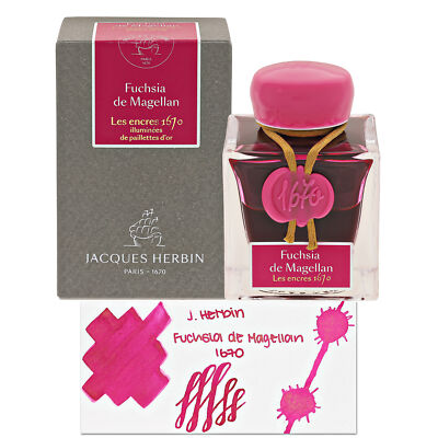 J. Herbin 1670 Anniversary Bottled Ink in Fuchsia de Magellan - 50 mL - NEW