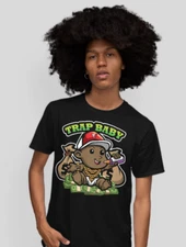 Trap Baby Retro Sneaker Tee Shirt  Shoe Men Graphic Short Sleeve Tee