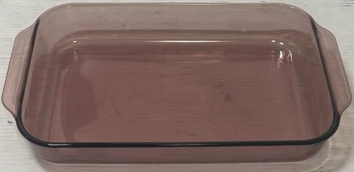 Vintage Pyrex #233-R Cranberry Glass Baking Pan Casserole Dish 13”x 9”x 2” 3QT