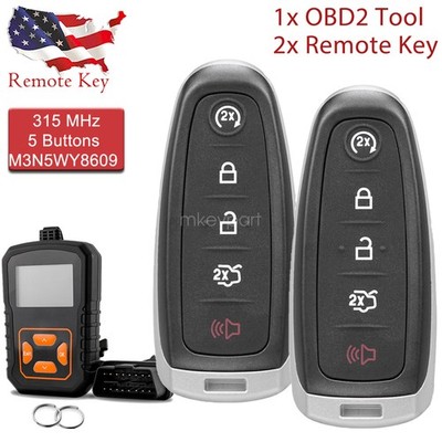 2 For 2011 - 2015 Ford Explorer Edge Smart Prox Remote Key Fob + Programmer