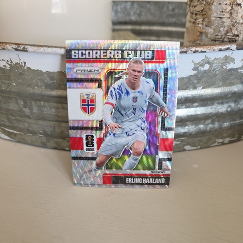 2026 Panini Prizm FIFA World Cup Erling Haaland Scorers Club Silver Wave #13