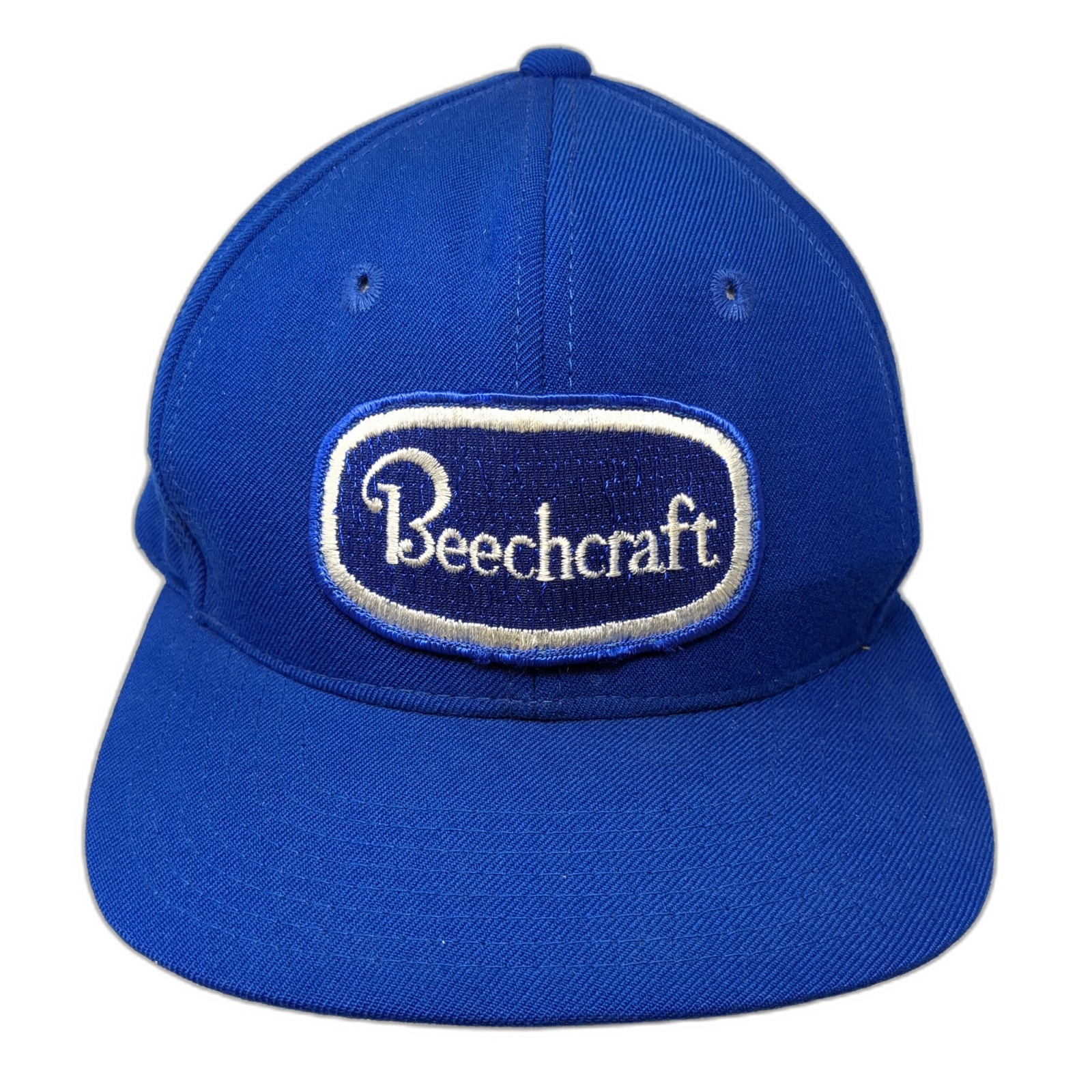 Beechcraft Patch Snapback Hat Blue One Size Solid… - image 1