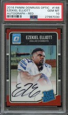 2016 DONRUSS OPTIC RATED ROOKIES RED #168 EZEKIEL ELLIOTT PSA 10 AUTO *ADT4568