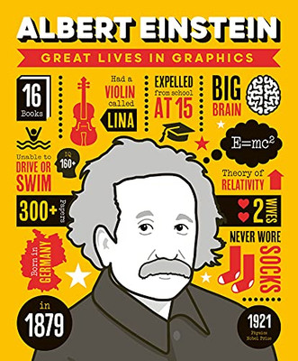 Great Lives in Graphics: Albert Einstein - Hardback NEW Button Books 01/02/2022