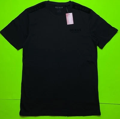 GUESS Los Angeles Men’s Short Sleeve T-Shirt Size LARGE Black 100% Cotton NEW - Image 1 of 4