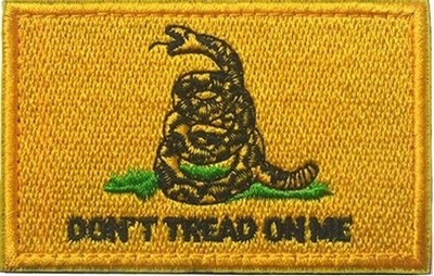 GADSDEN Don't Tread On Me, Jack Of The United States Iron-On Patch YELLOW