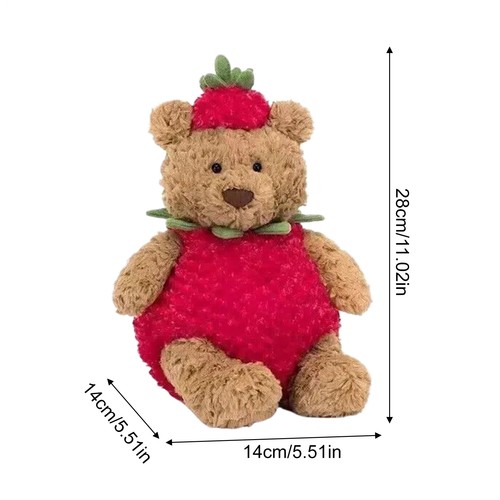 New Jelly cat Bartholomew Bear Strawberry Doll Toy Soft Cuddly Toy - Picture 2 of 11