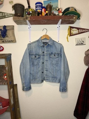 Levi's 1990s Vintage Denim Trucker Jacket Made In Canada Size XS - Image 1 of 3