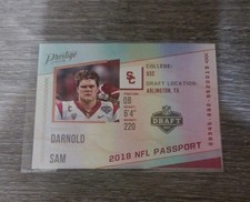2018 Panini Prestige Sam Darnold PP-SD NFL Passport USC Rookie Card RC. rookie card picture