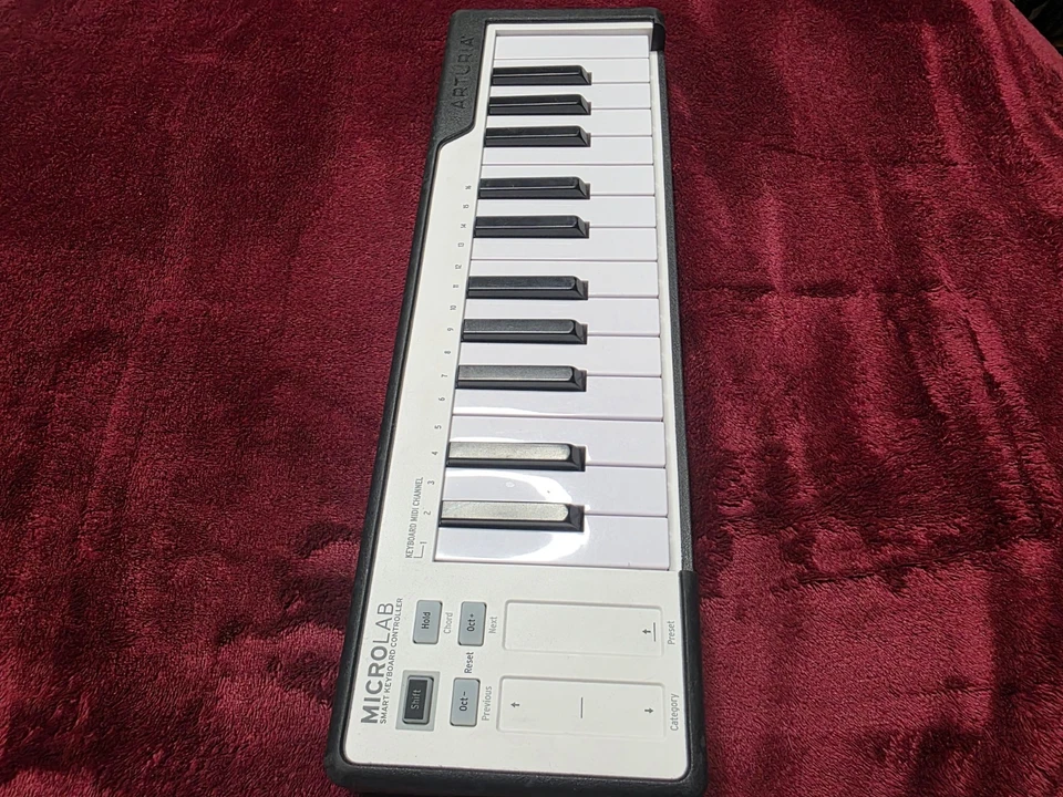 Controlador de teclado Arturia MicroLab negro producción musical USB MIDI 25 teclas Foto 3 de 4