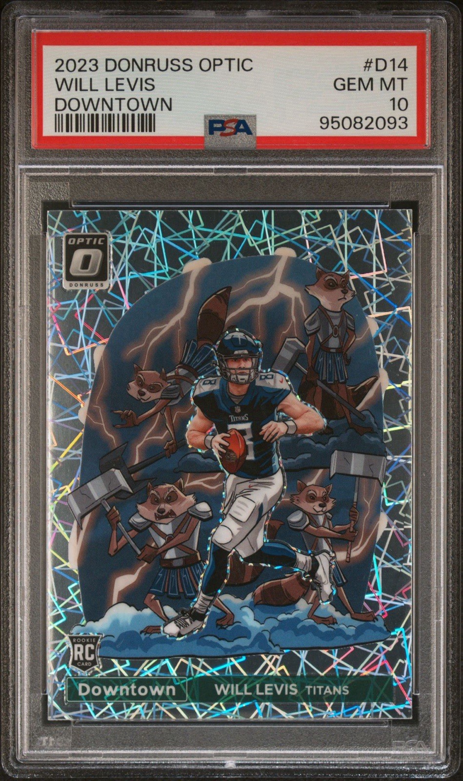 2023 DONRUSS OPTIC - WILL LEVIS DOWNTOWN PSA 10 D-14 ROOKIE (RC)